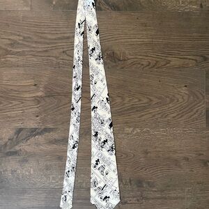 Black and White Mickey Mouse Comic Tie
